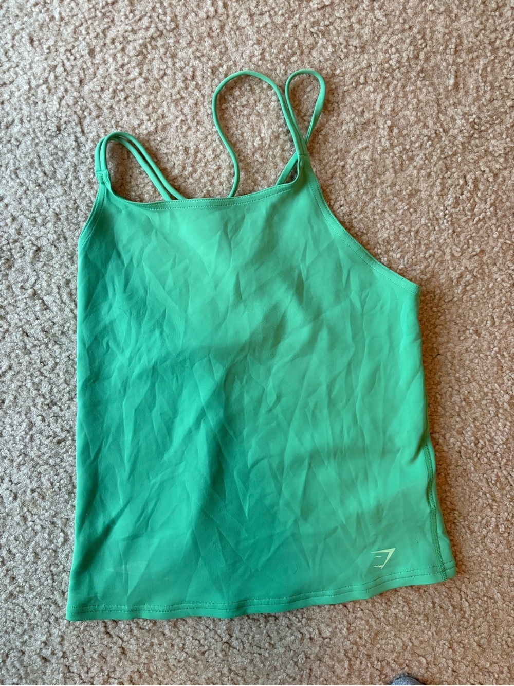 Gymshark Women's Green Strappy Swim Tank